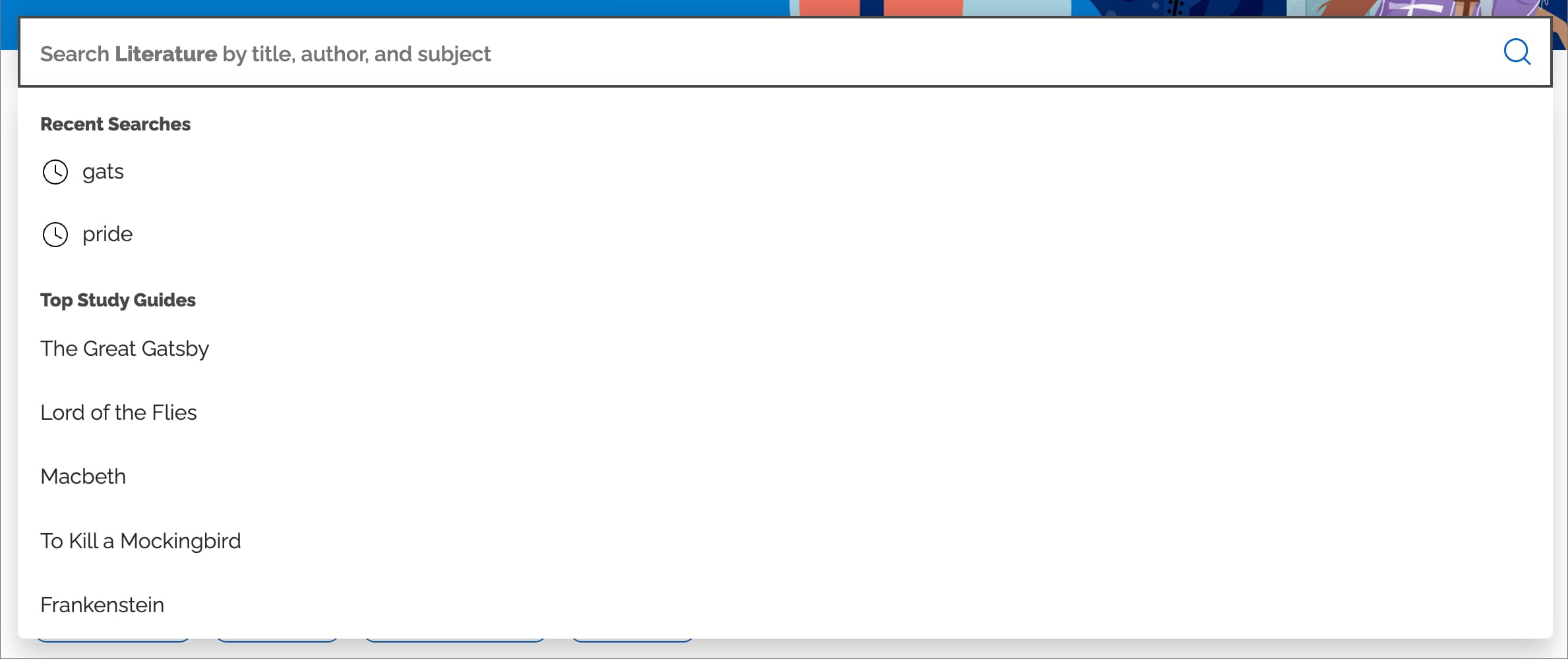 Recent searches feature in autosuggest dropdown